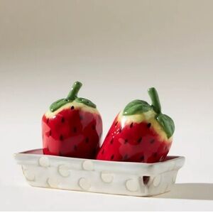 Foster Icon Stoneware Salt & Pepper Shakers NWT